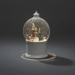 Christmas Lantern With 4 Snowmen