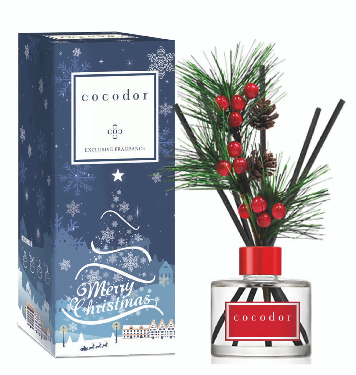 Christmas Pine & Berries Reed Diffuser Pine & Cedarwood 200ml 2 Christmas Pine & Berries Reed Diffuser Pine & Cedarwood 200ml